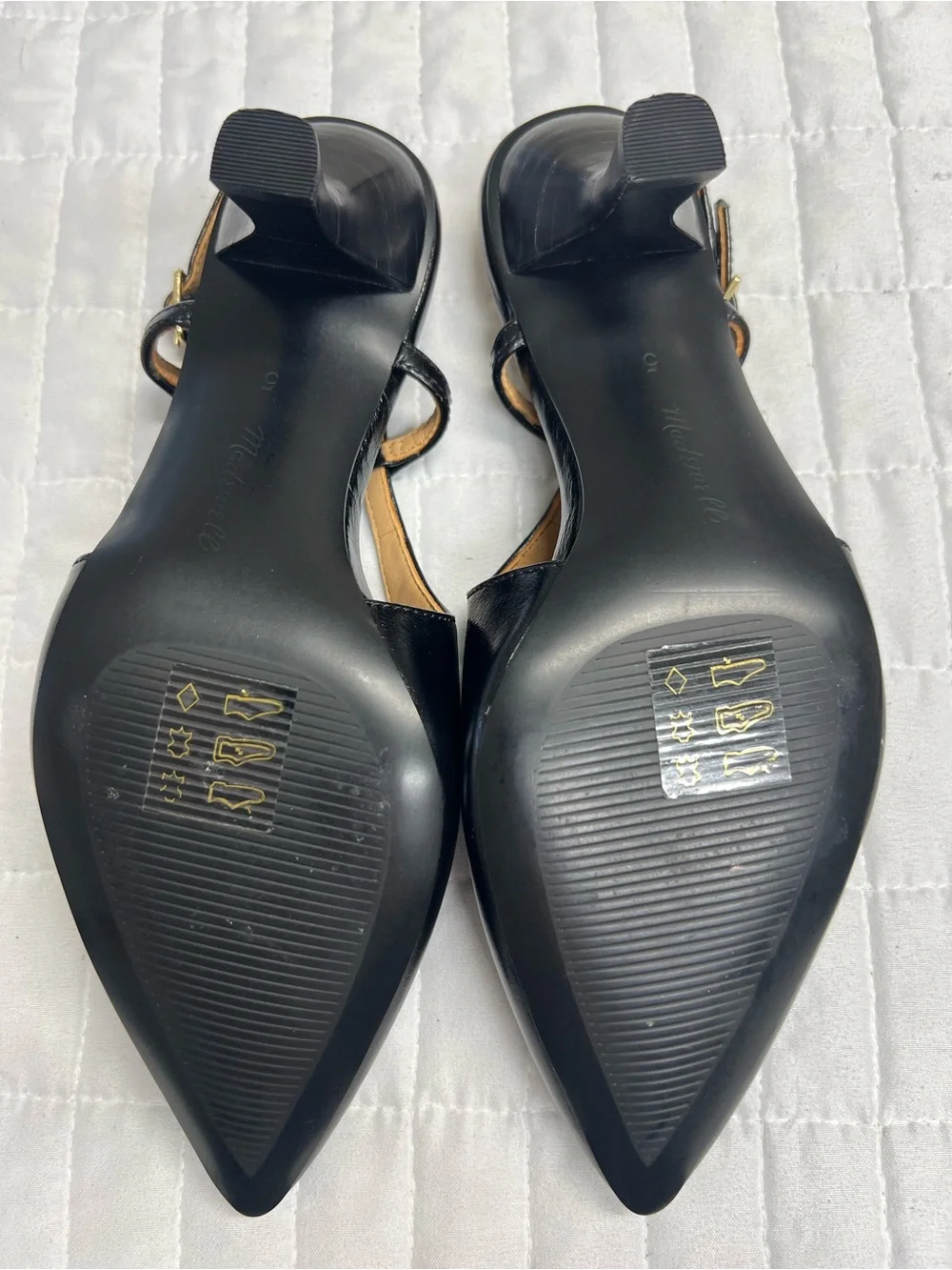 Madewell The Debbie Slingback Pump in True Black Size 5